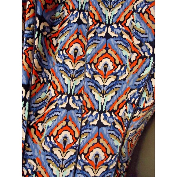 Serenade NY Fit & Flare Multicolored Geometric Print Dress Womens Size Large - Picture 4 of 12